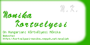 monika kortvelyesi business card